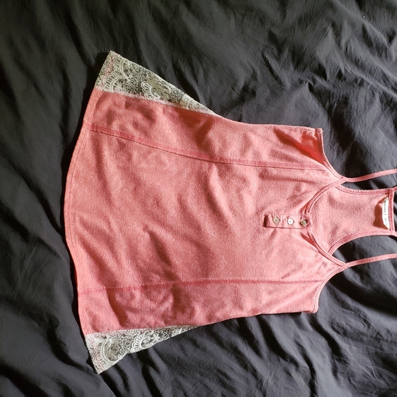 nwot pink lace tank top - Picture 3 of 6